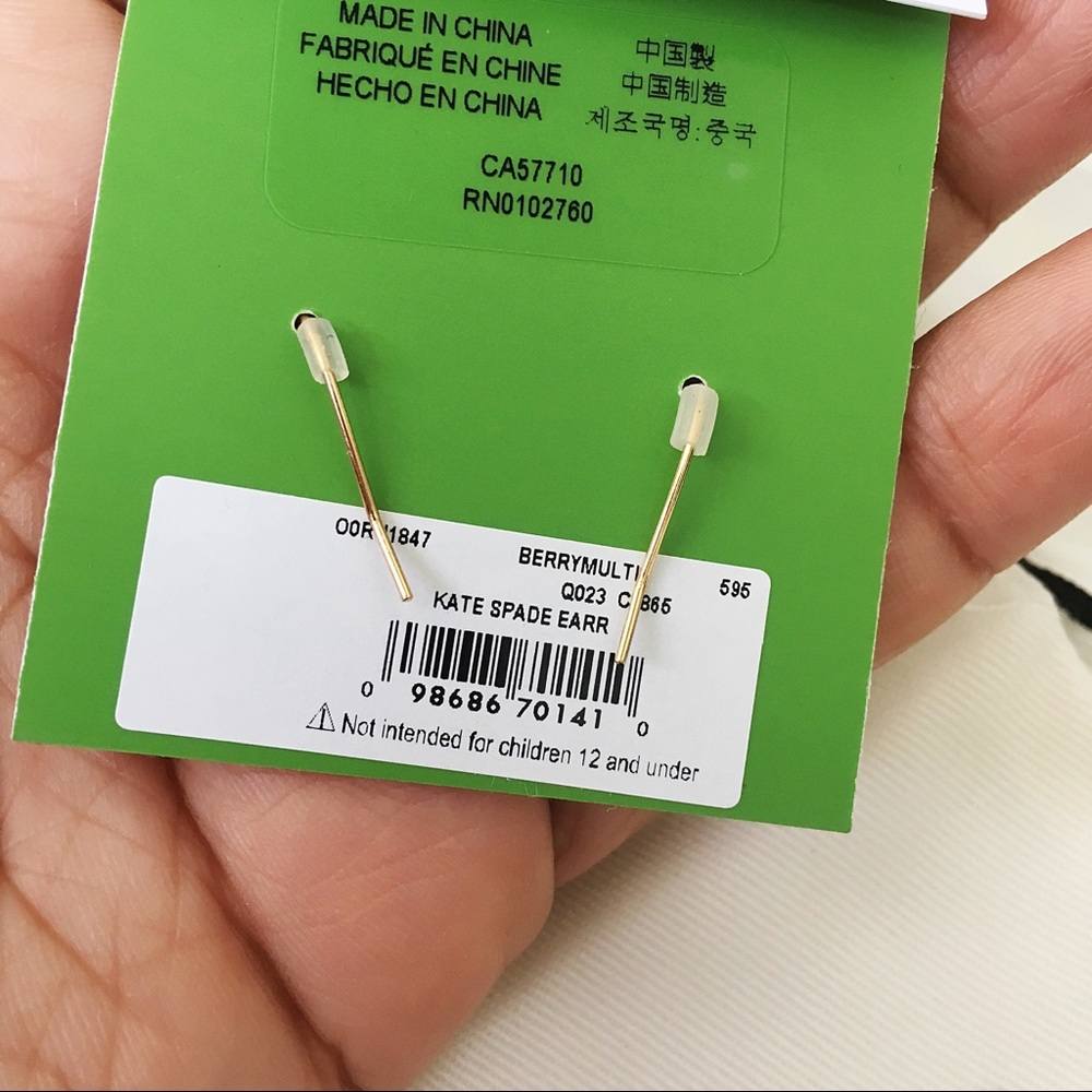 ♠️ Kate Spade Berry Multi Cluster Pave Earrings - Picture 2 of 5